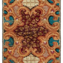 Antique Allover Floral Cream Hand-Knotted Wool Carpet – Circa 1900 (Fragment) BB5495