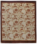 Mid-20th century French Bold <mark class='searchwp-highlight'>Art Deco</mark> Beige, Brown Wool Rug by Noel Hostens BB6074