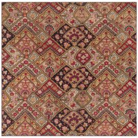 Antique French Aubusson Rug (Fragment) – Botanical Garden Motif BB8497