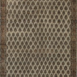 Antique Amritsar Indian Allover Light Beige Hand-Knotted Wool Rug – Circa 1900 BB7460