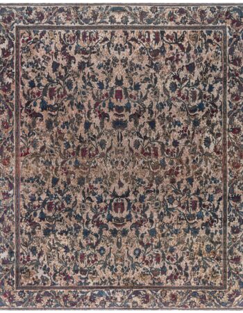Antique Tabriz Persian Floral Allover Navy Blue Hand-Knotted Wool Carpet – Circa 1900 BB8776 Antique Tabriz Persian Floral Allover Navy Blue Hand-Knotted Wool Carpet – Circa 1900 BB8776