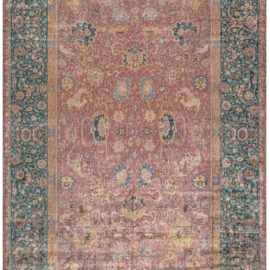 Indian Antique Allover Floral Golden Tan Hand-Knotted Wool Carpet – Circa 1920 BB7725