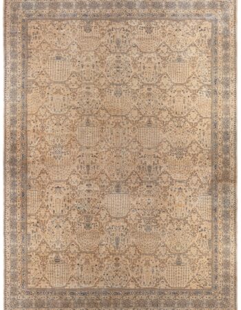 Antique Tabriz Persian Floral Allover Navy Blue Hand-Knotted Wool Carpet – Circa 1900 BB8776 Antique Tabriz Persian Floral Allover Navy Blue Hand-Knotted Wool Carpet – Circa 1900 BB8776