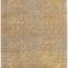 Antique Indian Floral Allover Oversized Warm Tan With Classic Taupe Hand-Knotted Wool Carpet – Circa 1920 BB9185