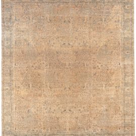 Indian Antique Allover Oversized Soft Beige Hand-Knotted Wool Rug – Circa 1920 BB7749