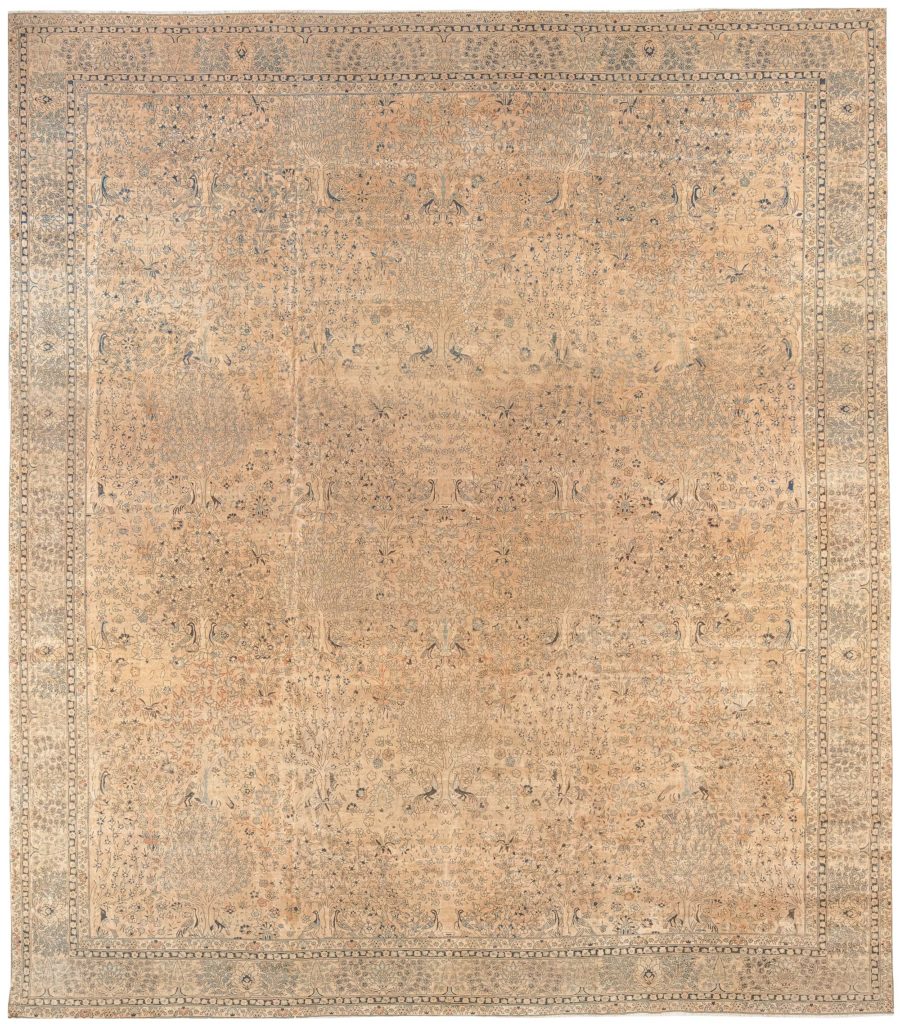 Fine Antique North Indian Handmade Wool Carpet BB7749