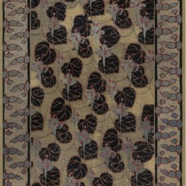Vintage Irish Arts & Crafts Abstract Warm Tan Hand-Knotted Wool Rug BB7532