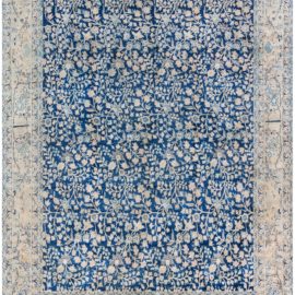 Antique Tabriz Persian Allover Floral Ivory Hand-Knotted Wool Rug – Circa 1900 BB7519