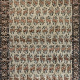 Authentic Persian Bakhtiari Handmade Wool Rug in Orange, Beige, Green BB7471