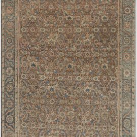 Antique Persian Allover Soft Beige Hand-Knotted Wool Rug – Circa 1900 BB7457