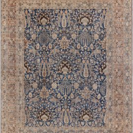 Khorassan Persian Antique Allover Warm Tan Hand-Knotted Wool Rug – Circa 1900 BB8876