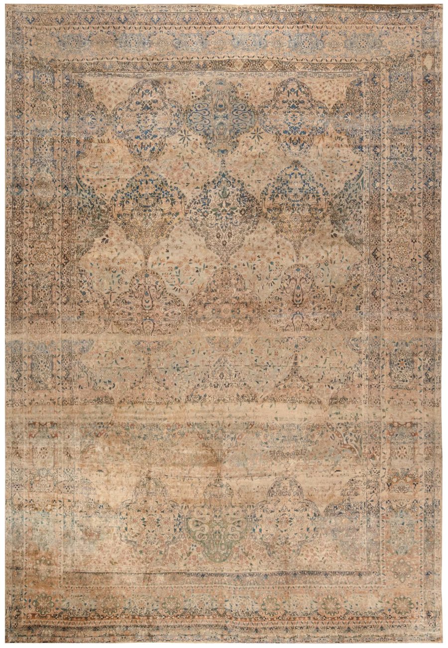 Fine Antique Persian Kirman Handmade Wool Rug BB7751
