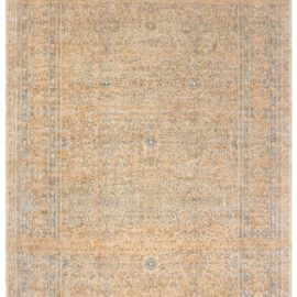 Antique Kirman Persian Allover Floral Warm Tan Hand-Knotted Wool Rug – Circa 1880 BB8569