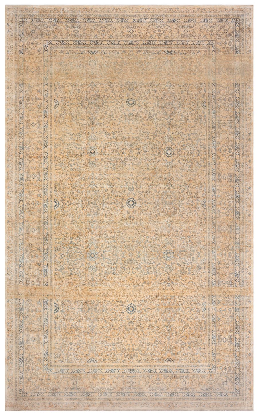 Authentic 19th Century Persian Kirman Beige Carpet BB8569