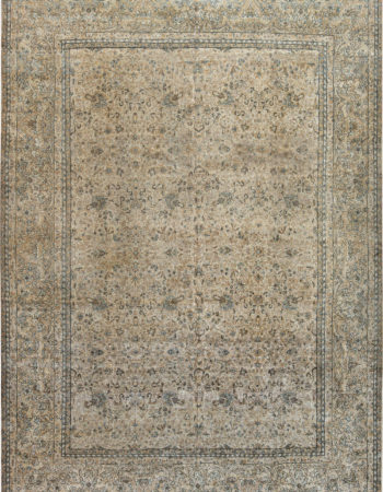 Antique English Floral Allover Golden Tan Needlework Wool Rug – Circa 1890 BB7769 Antique English Floral Allover Golden Tan Needlework Wool Rug – Circa 1890 BB7769