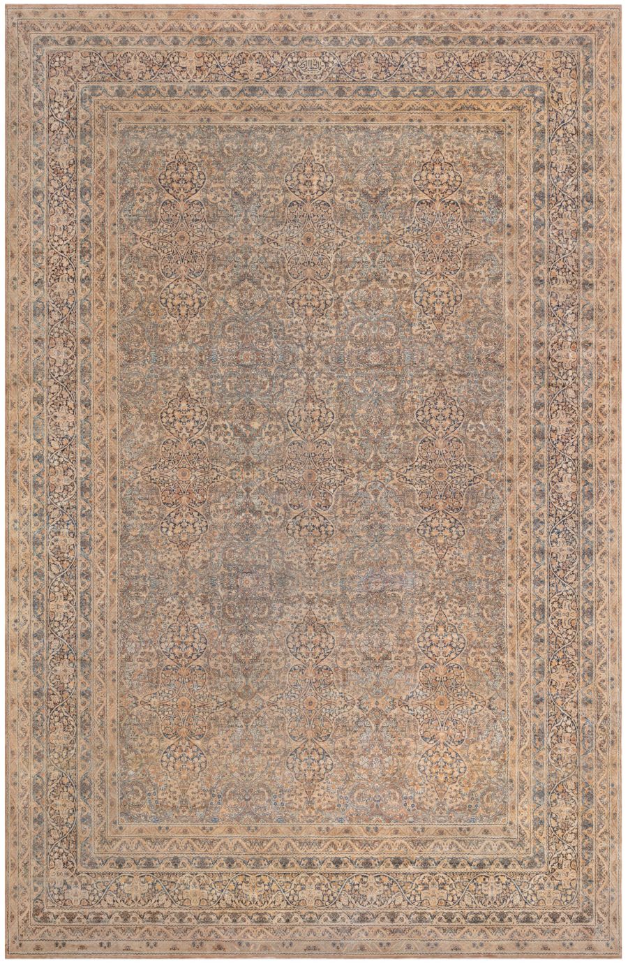 Large 19th Century Persian Kirman Handmade Wool Rug BB7320