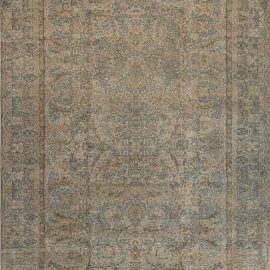 Antique Persian Kirman Floral Design Handmade Wool Carpet BB7496