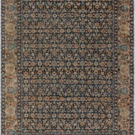 Antique Kirman Persian Allover Pale Sand Hand-Knotted Wool Rug – Circa 1900 BB7076