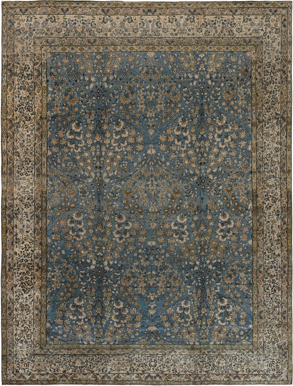 Vintage Kirman Blue Carpet BB7515