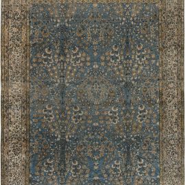 Vintage Kirman Blue Carpet BB7515