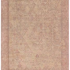 Antique Kirman Persian Allover Floral Warm Tan Hand-Knotted Wool Rug – Circa 1880 BB8586