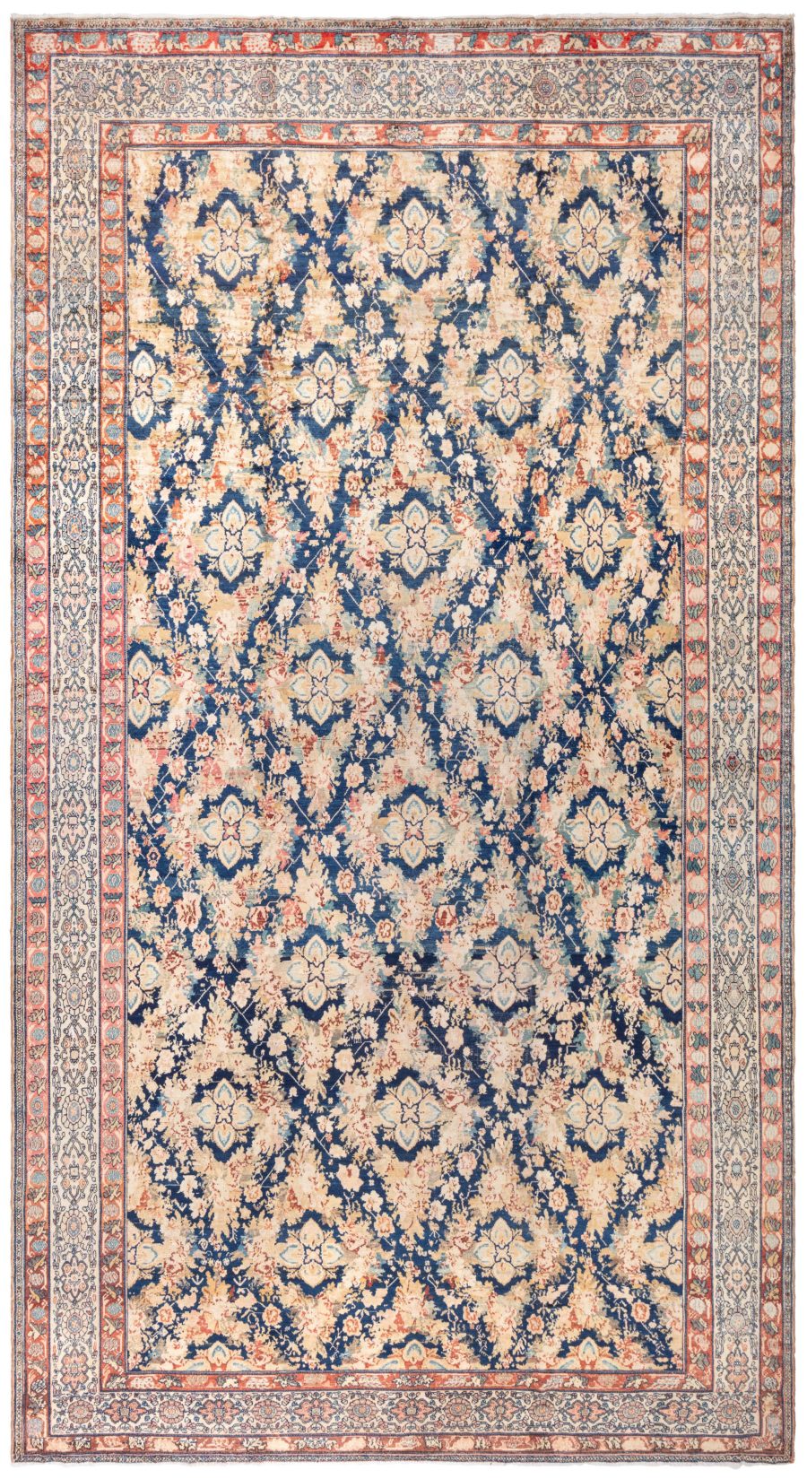Authentic Persian Malayer Botanic Handmade Wool Rug BB8583
