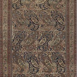 Malayer Persian Antique Allover Warm Tan Hand-Knotted Wool Runner – Circa 1900 Malyer BB7458