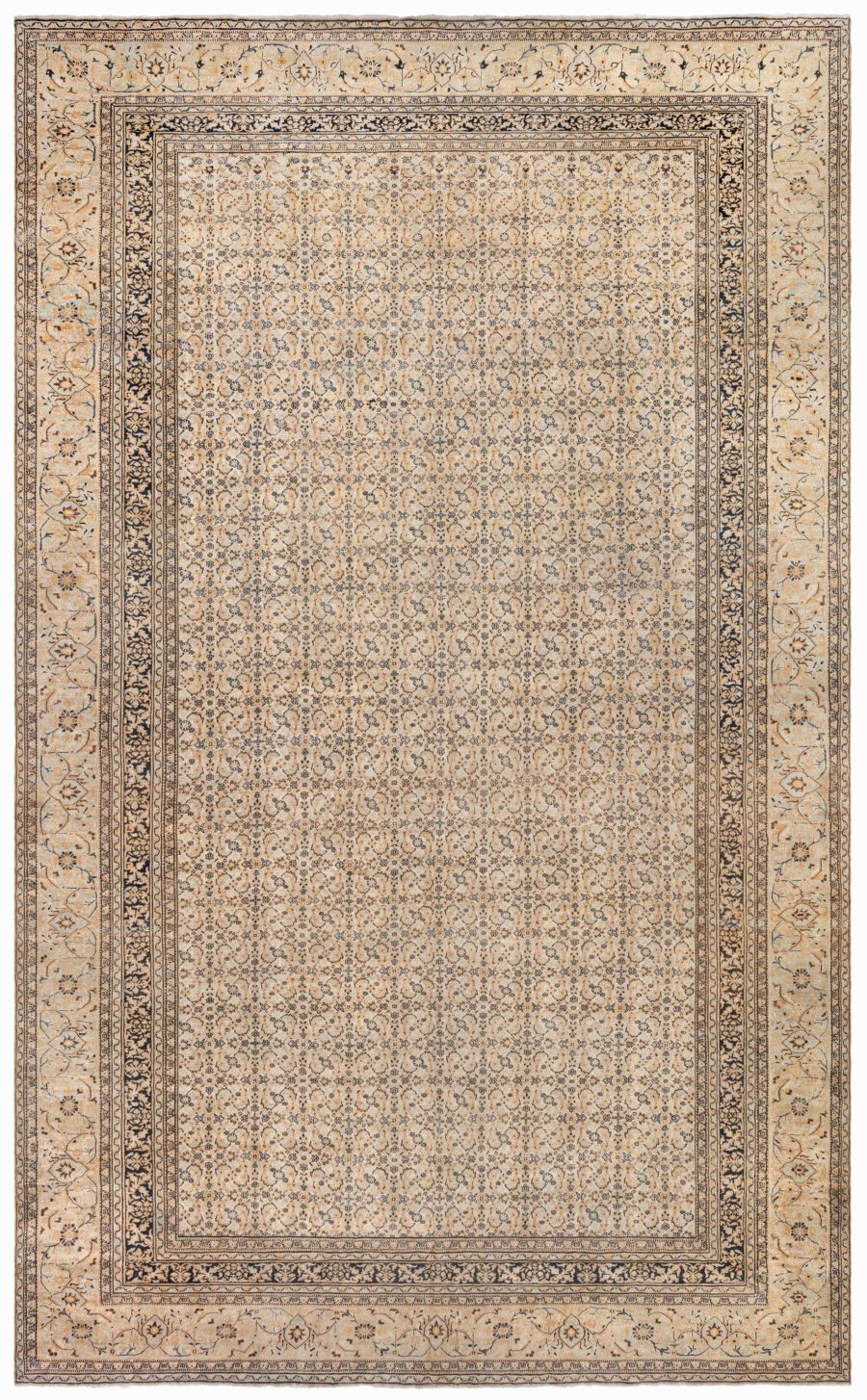 Authentic 19th Century Persian Meshad Handmade Wool Carpet BB7318