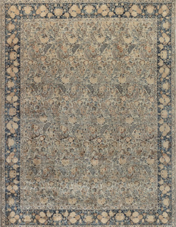 Antique Tabriz Persian Floral Allover Brown Hand-Knotted Wool Rug – Circa 1900 BB7303 Antique Tabriz Persian Floral Allover Brown Hand-Knotted Wool Rug – Circa 1900 BB7303