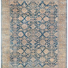Sultanabad Persian Antique Floral Allover Warm Tan Hand-Knotted Wool Carpet – Circa 1900 BB7251