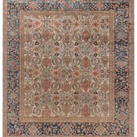 19th Century Persian Sultanabad Hand Knotted Wool Rug BB7745