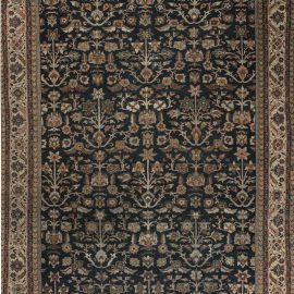 Antique Sultanabad Persian Floral Allover Classic Taupe Hand-Knotted Wool Rug – Circa 1900 BB7448