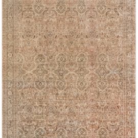 Antique Tabriz Persian Allover Floral Warm Tan Hand-Knotted Wool Rug – Circa 1900 BB8460