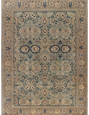 Antique Tabriz Persian Floral Allover Navy Blue Hand-Knotted Wool Carpet – Circa 1900 BB8776 Antique Tabriz Persian Floral Allover Navy Blue Hand-Knotted Wool Carpet – Circa 1900 BB8776