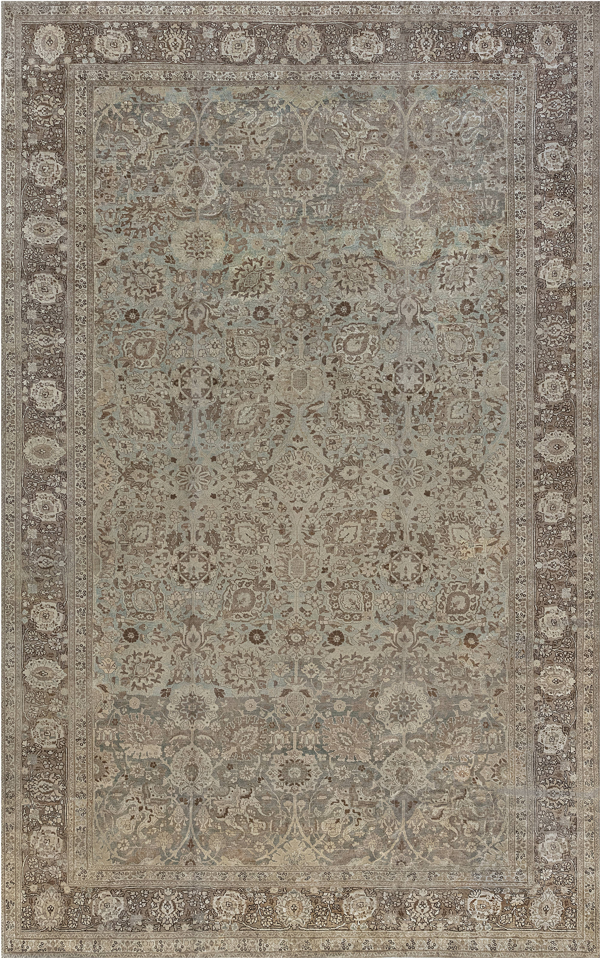 Authentic Persian Tabriz Handmade Wool Rug BB7307