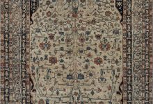 Authentic 19th Century Persian Tabriz Floral Handwoven Wool Rug BB7493
