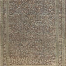 Authentic Persian Tabriz Botanic Handmade Wool Rug (Size Adjusted) BB7161