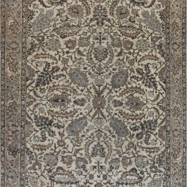 Antique Tabriz Persian Allover Soft Beige Hand-Knotted Wool Carpet – Circa 1900 BB7207