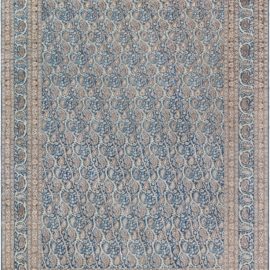 Antique Tabriz Persian Allover Light Beige Hand-Knotted Wool Rug – Circa 1900 BB8878