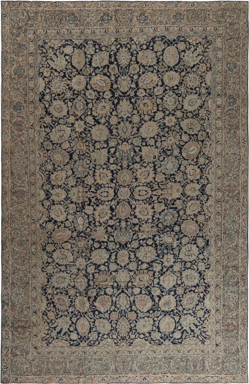 Antique Persian Tabriz Handmade Wool Rug BB7474