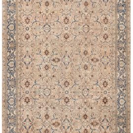 Vintage Persian Tabriz Botanic Handmade Wool Carpet BB8590