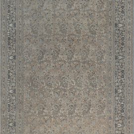 Tabriz Persian Antique Allover Floral Pale Sand Hand-Knotted Wool Rug – Circa 1920 BB7569