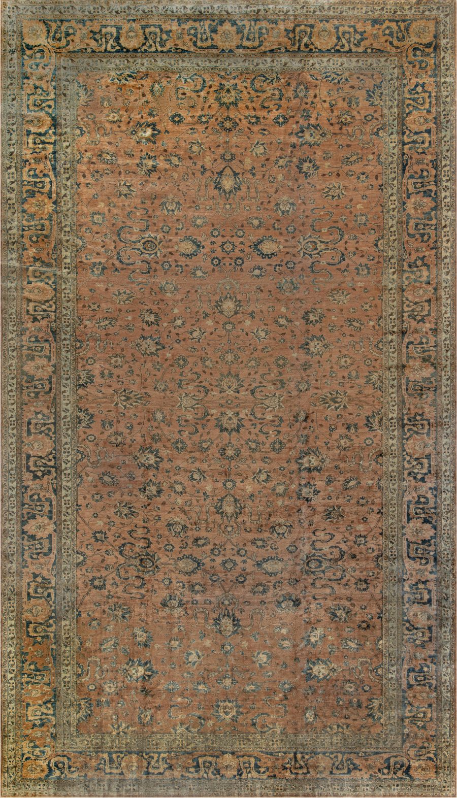 Authentic Persian Tabriz Handmade Wool Rug BB6222