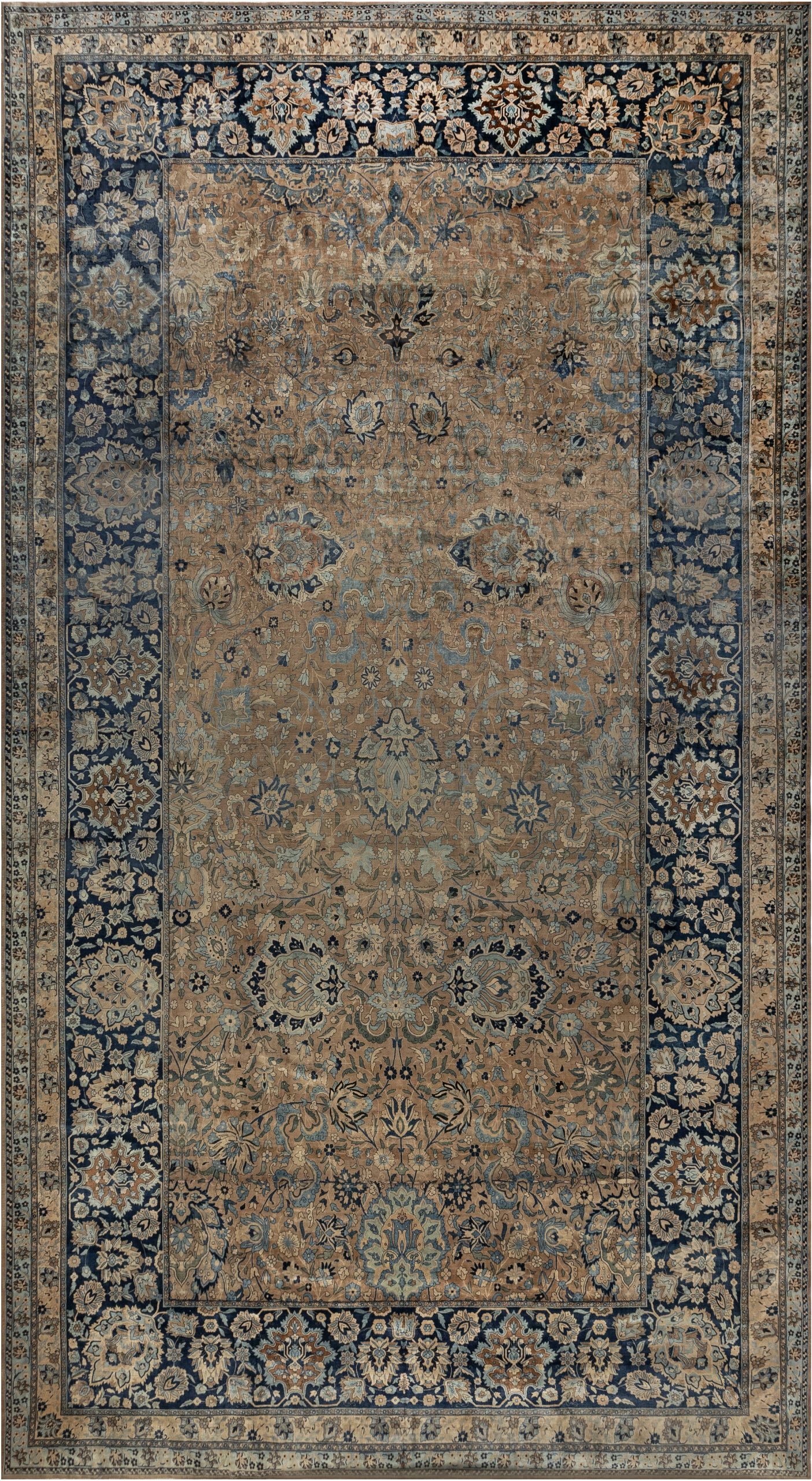 Fine Antique Persian Kirman Handmade Wool Carpet (Size Adjusted) BB7166
