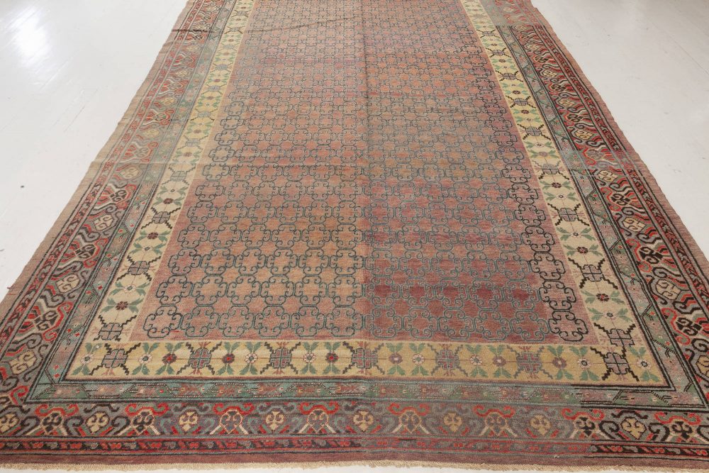 Fine Antique Samarkand (Khotan) Handmade Wool Rug BB4408