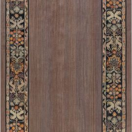 Vintage Aubusson, Animal and Botanic Motifs Handmade Wool Rug BB7083