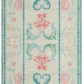 Antique Floral Pink, Beige Needlework Carpet BB2365