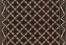 Vintage Spanish <mark class='searchwp-highlight'>Chocolate</mark> Brown and Ivory Handwoven Wool Carpet BB7114