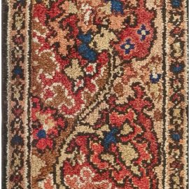 Antique Axminster English Allover Warm Tan Hand-Knotted Wool Runner – Circa 1900 BB7090