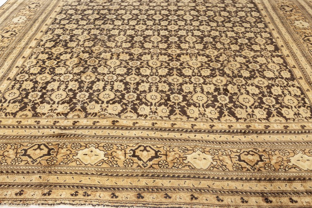 Vintage Indian Agra Botanic Handmade Wool Rug BB0487